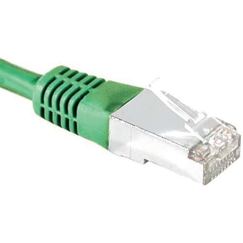 Cordon RJ45 catégorie 6A S/FTP vert - 7,5 m