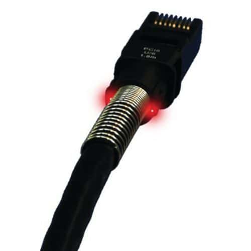 Cordon RJ45 catégorie 6A U/FTP LSOH noir - 0,6 m