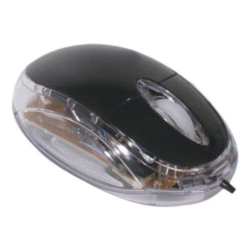 Mini souris optique lumineuse noire USB