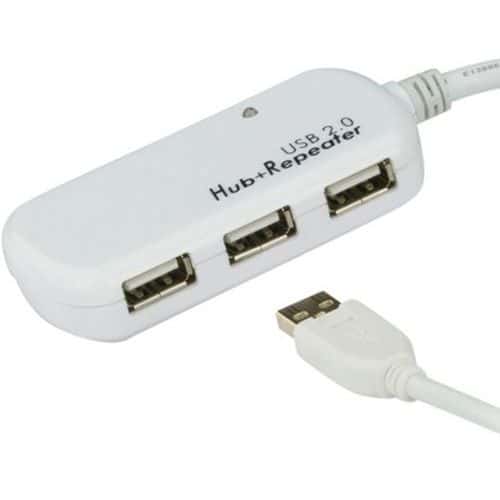 Rallonge Aten UE2120H amplifiée USB 2.0 12M et hub 4 Port