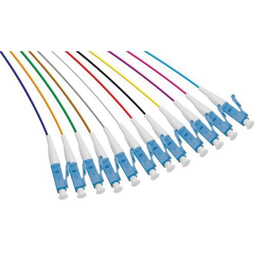 Set de 12 connecteurs panachés PIGTAIL OM3 LC/UPC LSOH - 2m