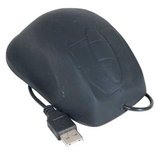 Souris étanche en silicone USB/PS2 noire