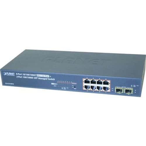 Switch 8P gigabit poe+ 120W & 2 sfp 100FX/1G