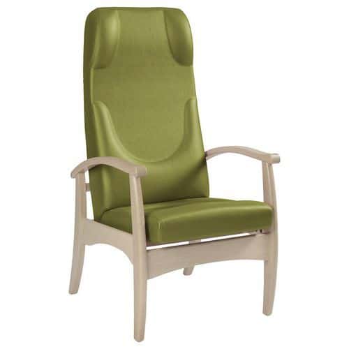 Fauteuil de repos Grand Large assise/dossier ginkgo - structure hêtre Sunset Creation