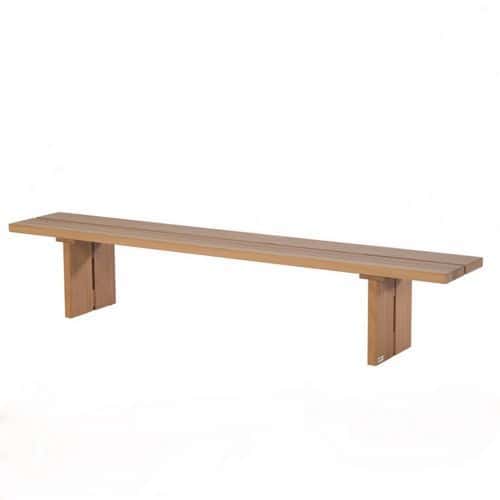 Banc Sol - assise et piètement Iroko