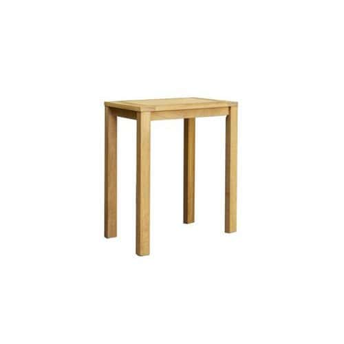 Table haute Petra 70 x 70 cm - plateau et piètement Iroko