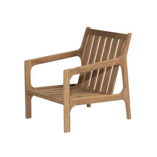 Fauteuil St Malo - assise dossier et piètement Iroko