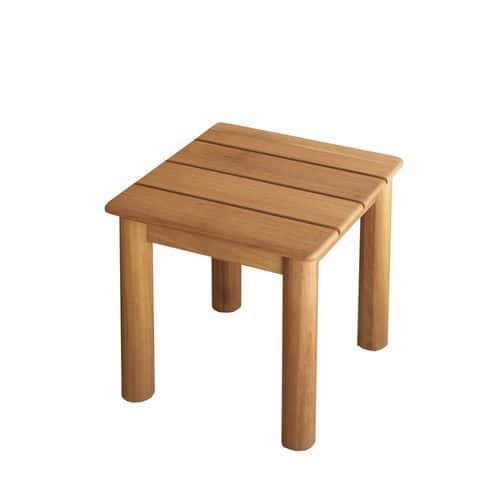 Table basse Barri 48 x 48 cm - plateau et piètement Iroko