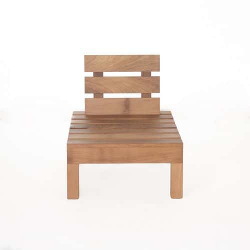 Fauteuil lounge Aris 1 place en Iroko