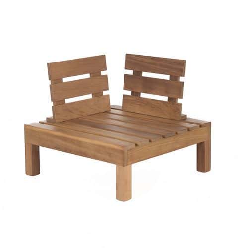 Fauteuil lounge d'angle Aris en Iroko