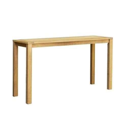 Table haute Petra 180 x 70 cm - plateau et piètement Iroko