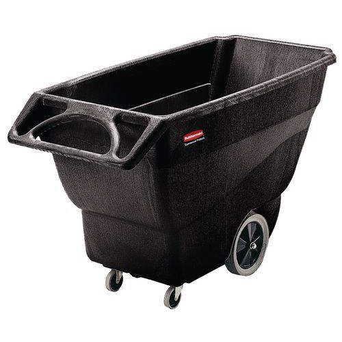 Conteneur basculant mobile mousse structurée noir - 400 L - Rubbermaid