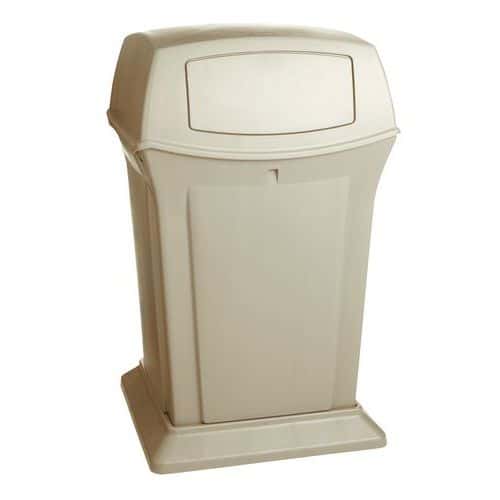 Poubelle d'extérieur ignifuge Ranger Carrée 132 et 170 L - Rubbermaid