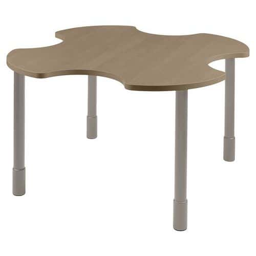 Table PMR Ø 140 cm réglable en hauteur - stratifié Sunset Creation