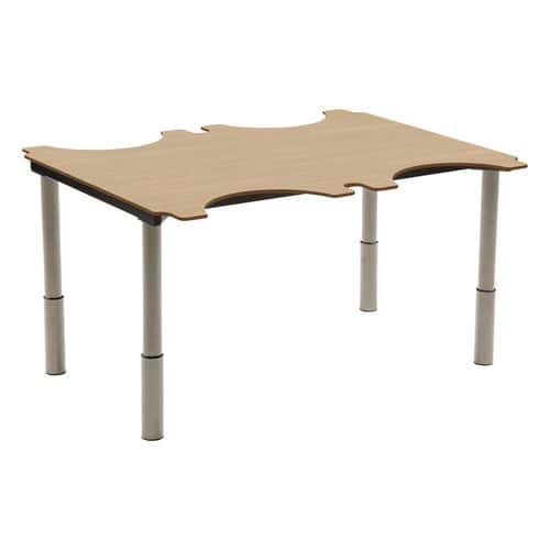 Table Ergo Technic 140 x 110 cm réglable en hauteur - compact Sunset Creation