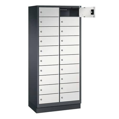 Armoire PC 10 et 20 cases - 1 et 2 colonnes largeur 400 mm - Sur socle - CP