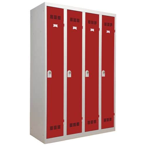 Vestiaire industrie propre - Largeur 300 mm - 4 colonnes - Vinco