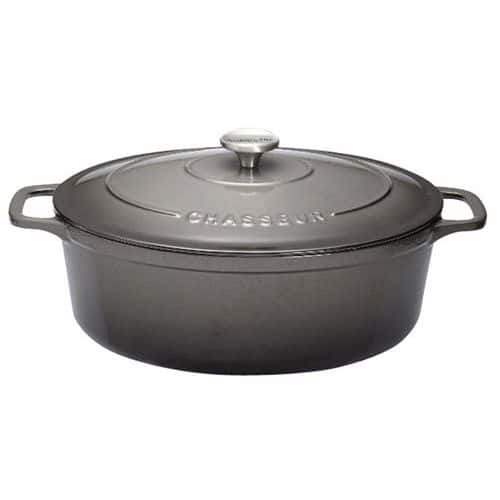 Cocotte en fonte ovale 29 cm Caviar Sublime Chasseur