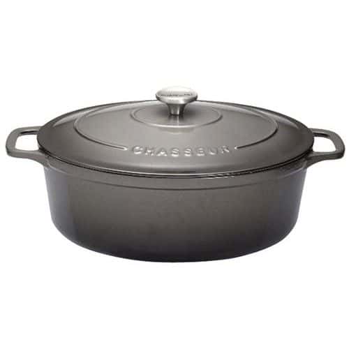 Cocotte en fonte ovale 31 cm Caviar Sublime Chasseur