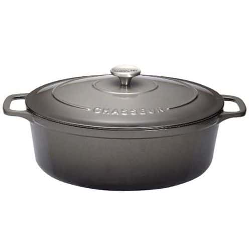 Cocotte en fonte ovale 35 cm Caviar Sublime Chasseur