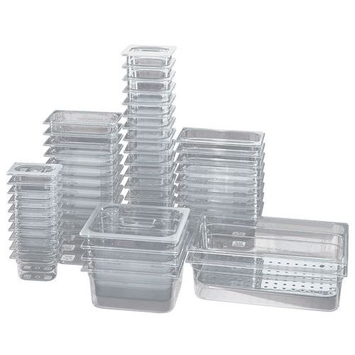 Couvercle bac gastronormes copolyester GN 2/1 transparent