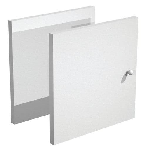 Porte pour meuble de rangement Maxicube - Aluminium/Hêtre - lot de 2