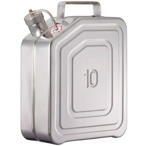 Jerrican inox - Capacité de stockage 5 à 10 L