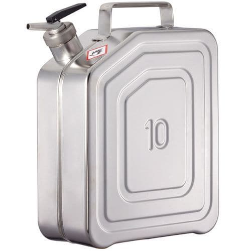 Jerrican inox - Capacité de stockage 5 à 10 L