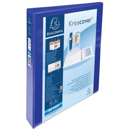 Classeur pp personnalisable kreacover 2 anneaux 25mm A4 maxi