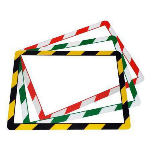 Cadres pour documents à chevrons magnétiques A4 - Lots de 10