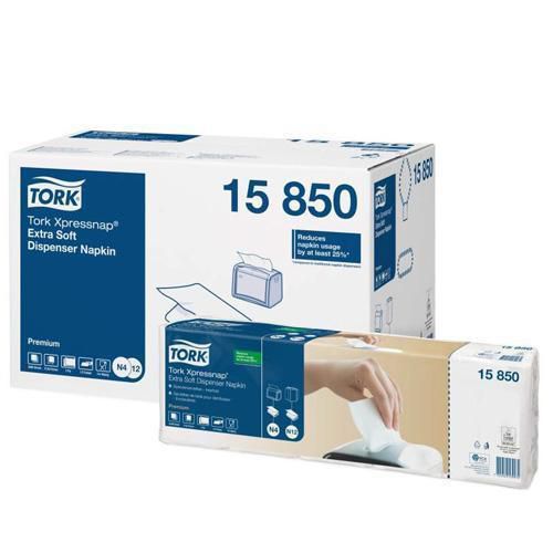 Serviettes blanches douces pour distributeur Tork Xpressnap - Lot de 1000