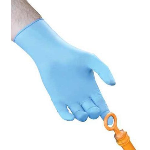 Gants alimentaires jetables en nitrile bleu - Sans poudre - Polyco