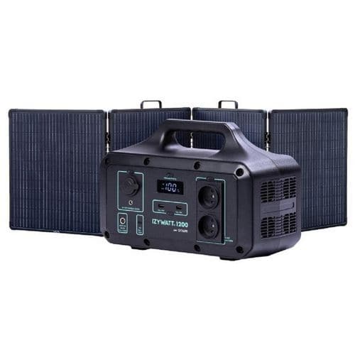 Station IZYWATT 1200 + Panneau solaire pliant cadré 200W