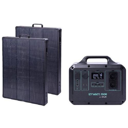 Station IZYWATT 1500 + 2 Panneaux pliants cadrés 315W