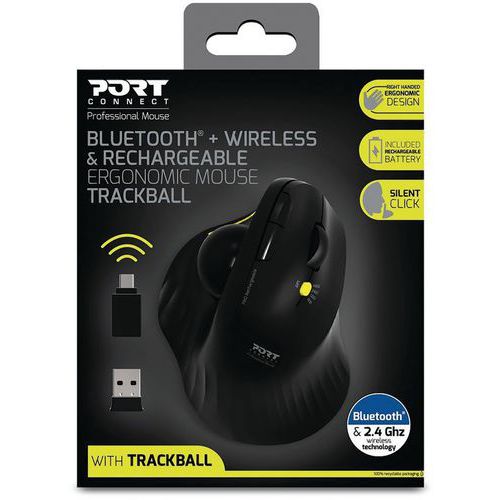 Souris sans fil avec Trackball - Port Connect