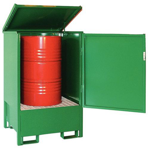 Box de rétention métallique pour stockage de fûts - 220  et 440 L - Sameto Technifil