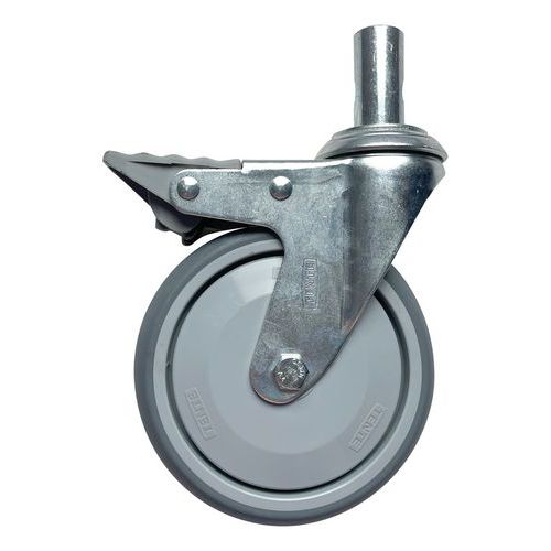 Roue pivotante à frein 125mm pour Chariot hygirack-Sclessin Fonction Linge