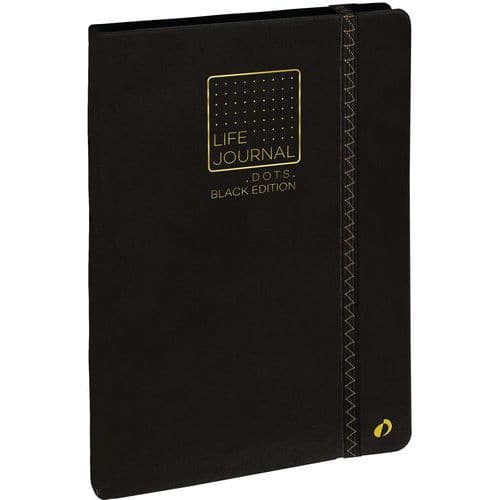 Carnet 21 dots point noir avec élastique - Bullet journal® - Quo Vadis