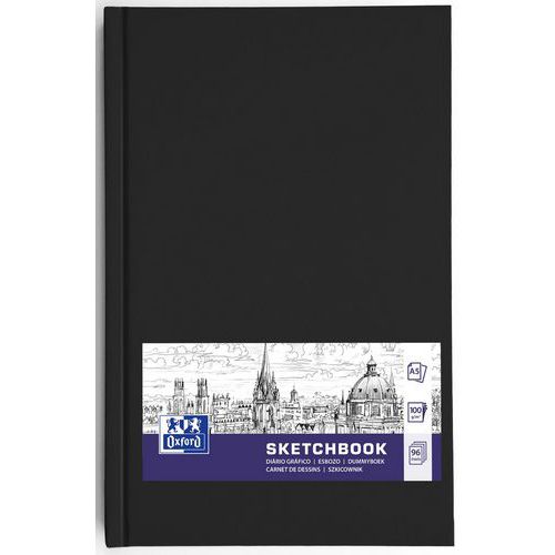 Sketchbook Oxford Art brochure 192p 100g noir - Oxford