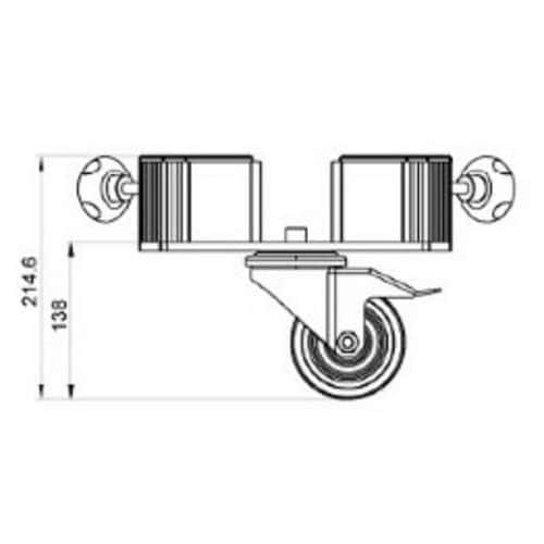 ROUE DOOUBLE - SE FIXE SUR 2 PIEDS PODIUM ALUDECK