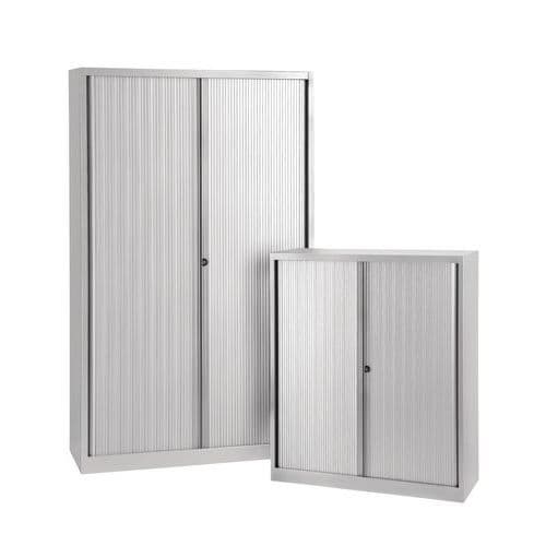 Armoire à rideaux - Sans plateau supérieur - Gris aluminium