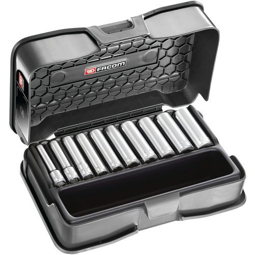 Coffret Douilles 1/4 longues 6 pans boite MBOX - Facom