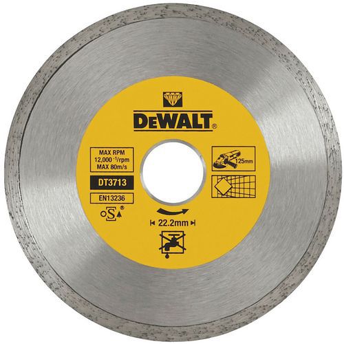 Disque a jante continue Ø125x22,2mm pour beton brique pierre - Dewalt