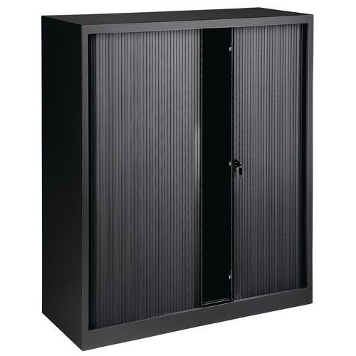 Armoire à rideaux - Sans plateau supérieur - Noir