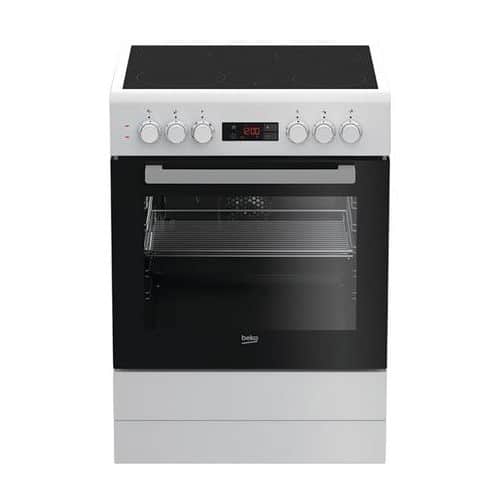 Cuisinière vitrocéramique-Largeur 60 cm-Beko-FSE67300WCS