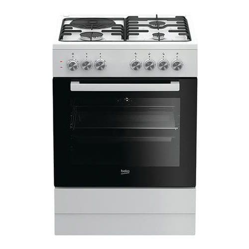 Cuisinière mixte - Largeur 60 cm - Beko - FSE63120DWCS