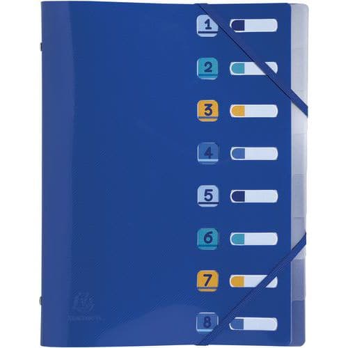 Trieur 8 compartiments Bee Blue - A4 - Exacompta