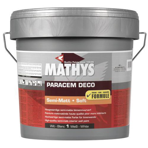 Peinture Mathys acrylique haute qualité blanc semi-mat 4 et 10 L - Rust Oleum