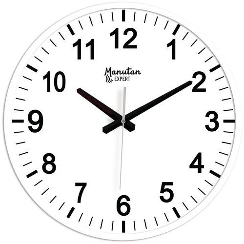 Horloge analogique murale à quartz Ø 33 cm - Manutan Expert
