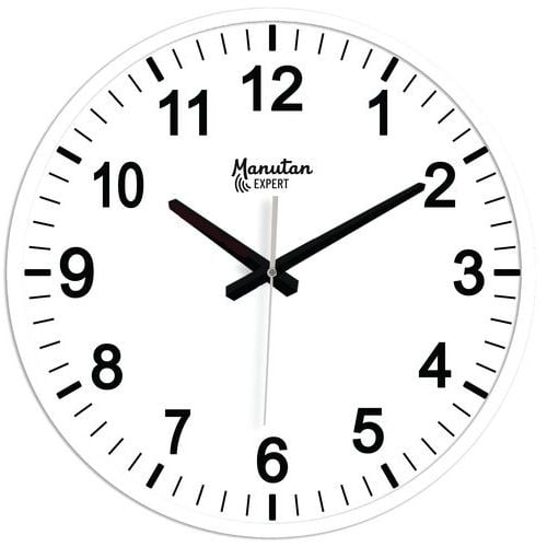 Horloge analogique murale à quartz Ø 40 cm - Manutan Expert
